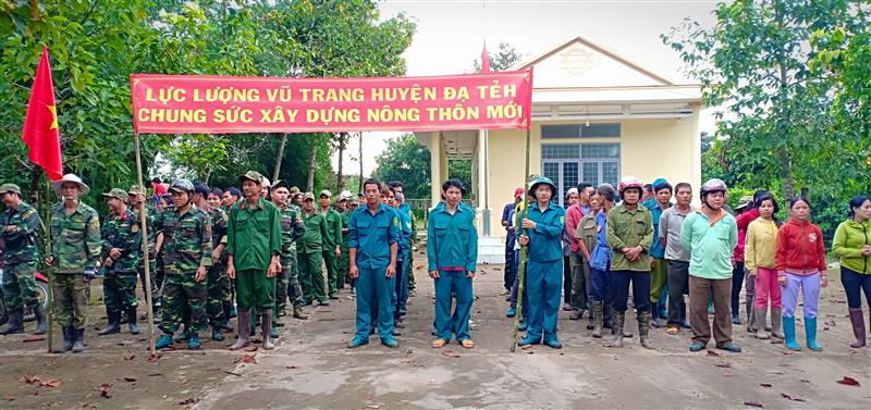 LLVT huyện làm công tác dân vận chung sức xây dựng nông thôn mới