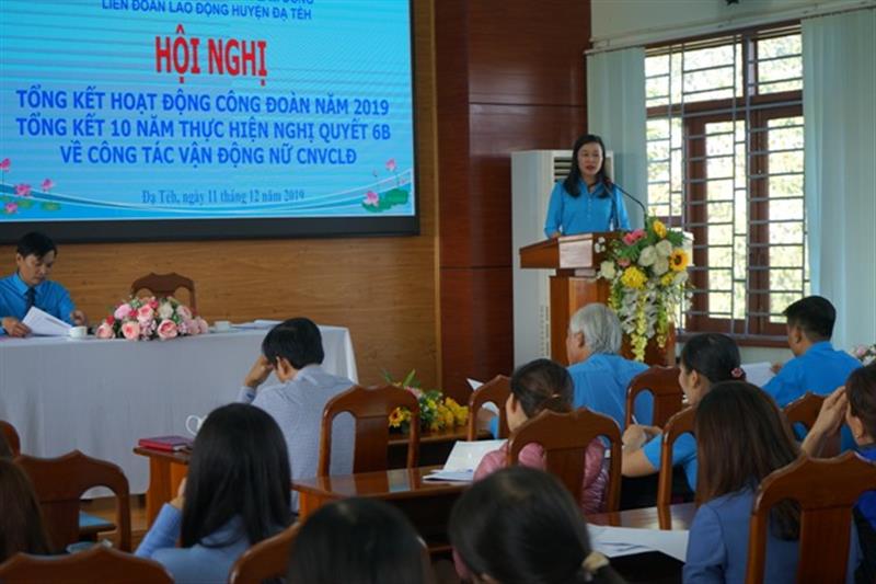 Hội nghị BCH LĐLĐ huyện Đạ Tẻh lần thứ 7 mở rộng