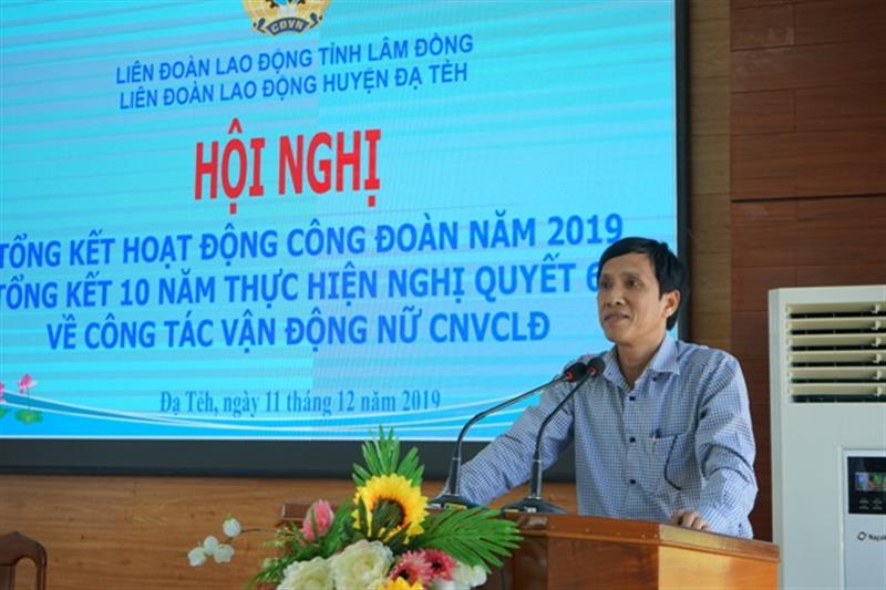 Đ/c Nguyễn Mạnh Việt – Phó Bí thư Huyện ủy phát biểu chỉ đạo