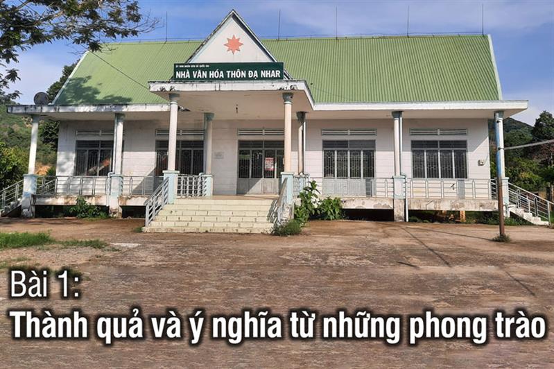 Nhà Văn hóa Đạ Nhar, thôn chủ yếu là đồng bào dân tộc Mạ