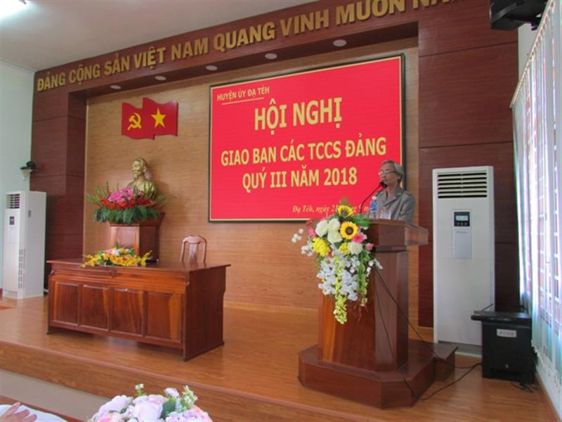 Đ/c Trương Thái Anh Quốc, Phó Bí thư Huyện ủy kết luận hội nghị