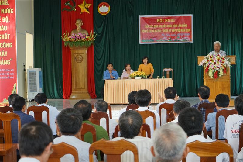 Tổ đại biểu HĐND tỉnh Lâm Đồng khóa IX, đơn vị huyện Đạ Tẻh tiếp xúc với cử tri xã Đạ Pal