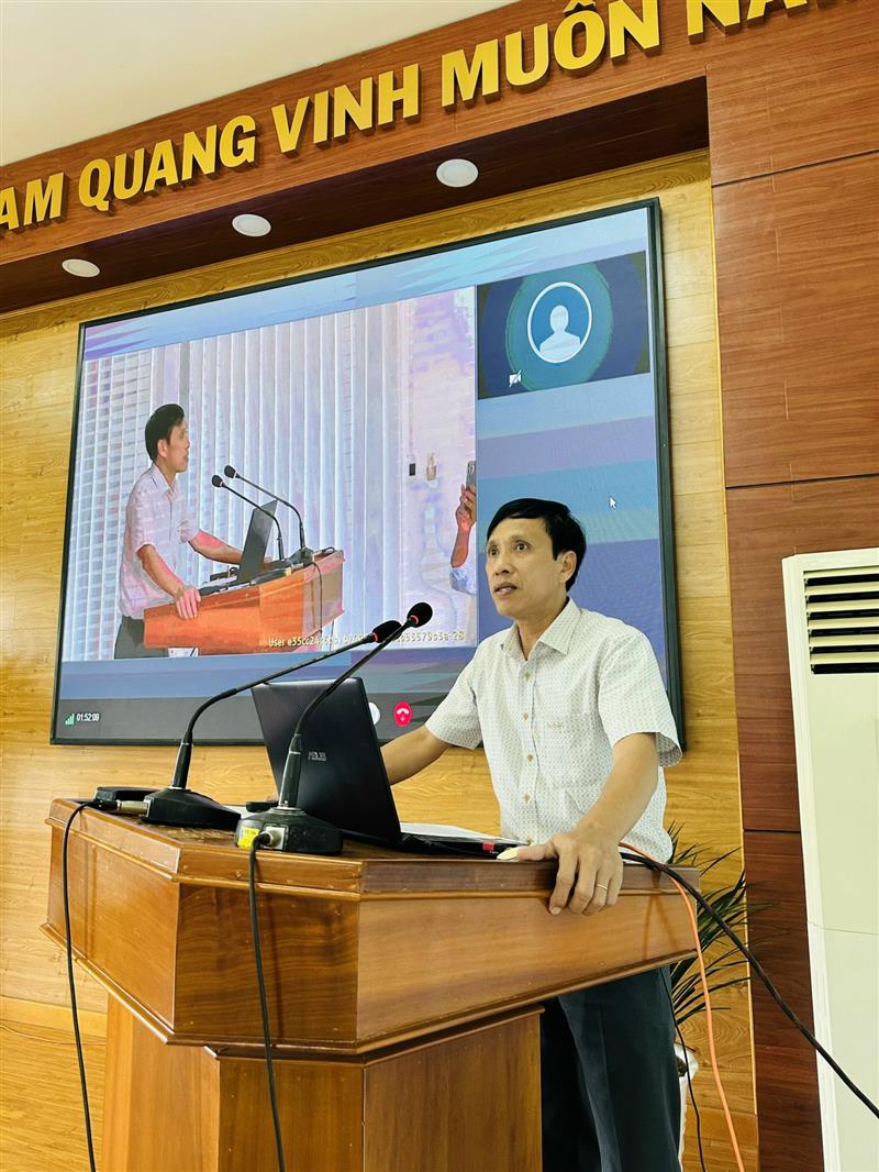 Đ/c Nguyễn Mạnh Việt - Bí thư Huyện ủy phát biểu chỉ đạo